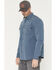 Image #2 - Hawx Men's Burr Solid Long Sleeve Snap Woven Work Shirt, Indigo, hi-res