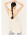 Image #4 - Angie Women's Ruffle Hem Tank Top, Ivory, hi-res