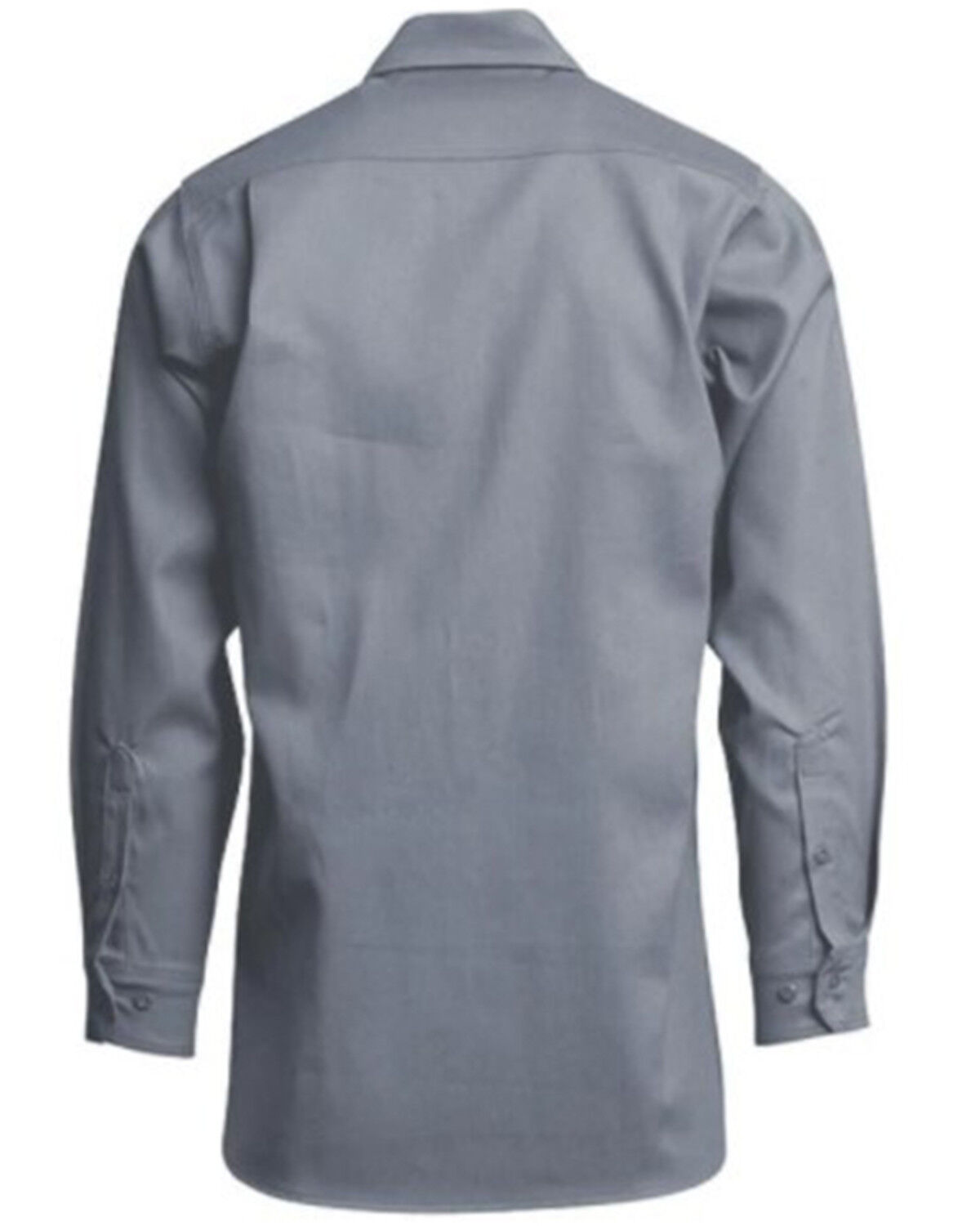 Image #2 - Lapco Men's FR Gold Label Solid Long Sleeve Button Down Uniform Work Shirt - Big, Grey, hi-res