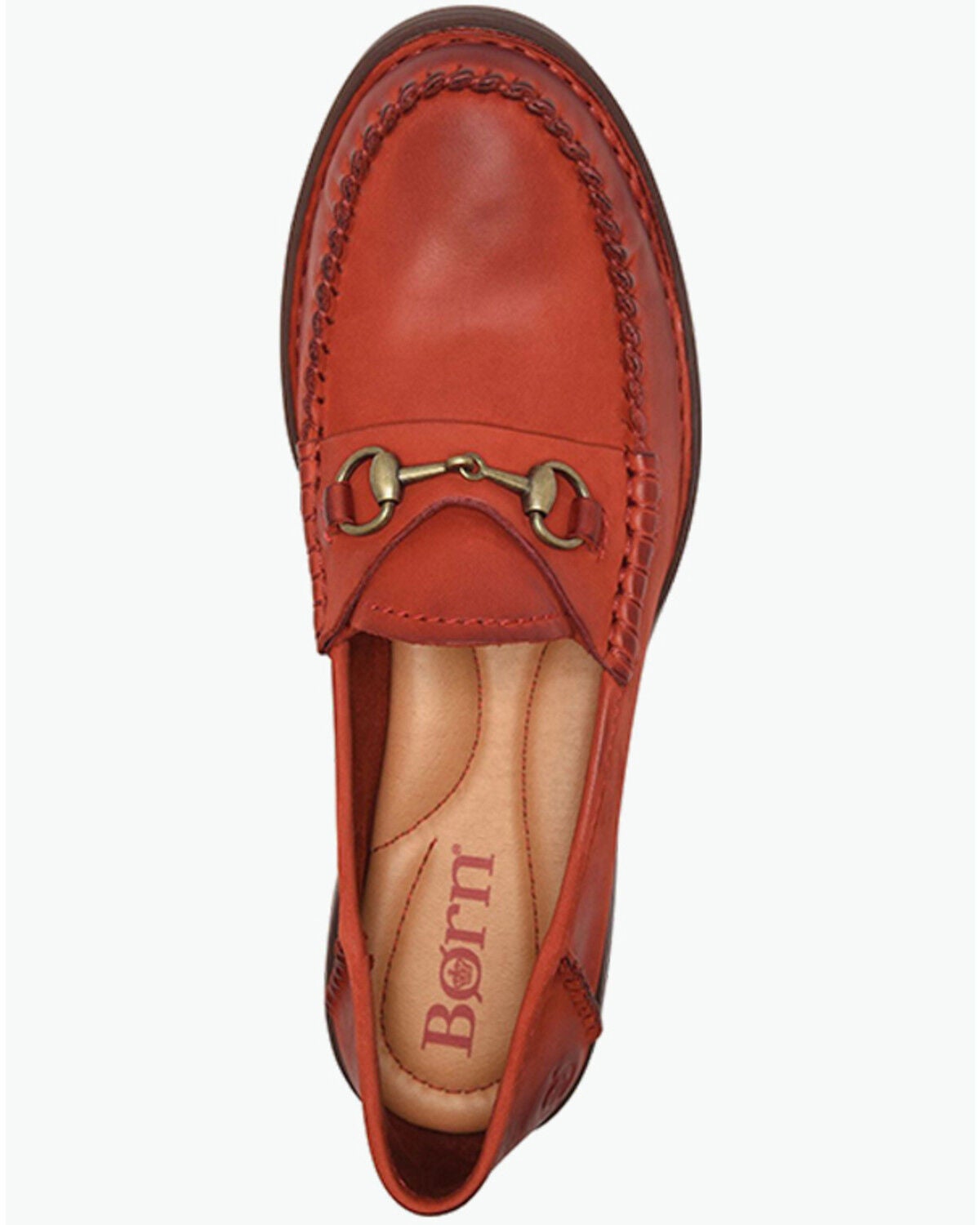 Image #6 - Born Women's Margo Loafers - Moc Toe, Red, hi-res
