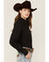 Image #2 - Kimes Ranch Women's Logo Long Sleeve Button-Down Western Shirt , Black, hi-res
