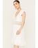 Image #1 - Angie Women's Crochet Front Mini Dress, White, hi-res