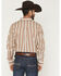 Image #4 - Cody James Men's Waylon Geo Stripe Print Long Sleeve Button-Down Stretch Western Shirt, Tan, hi-res