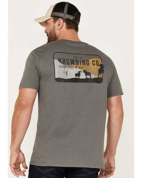 Image #4 - Browning Men's Bighorn Landscape Graphic T-Shirt, Charcoal, hi-res