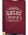 Image #3 - Ariat Girls' Emblem Sweatshirt, Maroon, hi-res