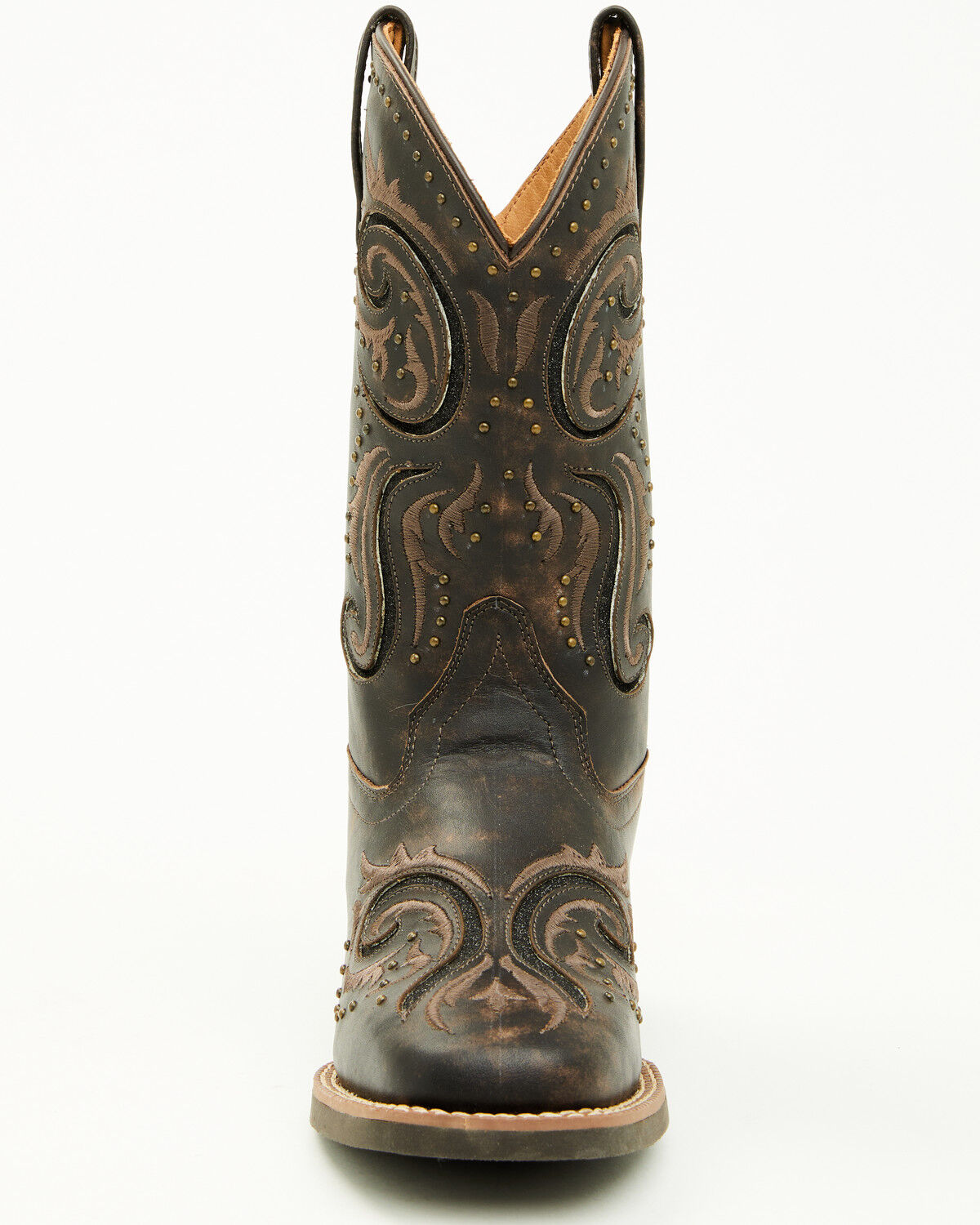 Image #4 - Shyanne Women's Greta Short Western Boots - Broad Square Toe, Brown, hi-res