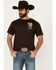 Image #1 - Riot Society Men's Sunset Out Of Time Short Sleeve Graphic T-Shirt, Brown, hi-res