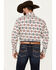 Image #4 - Rodeo Clothing Men's Southwestern Print Long Sleeve Snap Western Shirt, Cream, hi-res