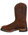 Rocky Men's Original Ride Western Work Boots - Square Toe, Dark Brown, hi-res