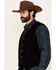 Image #2 - Cody James Men's Angus 2.0 Suede Vest, Black, hi-res