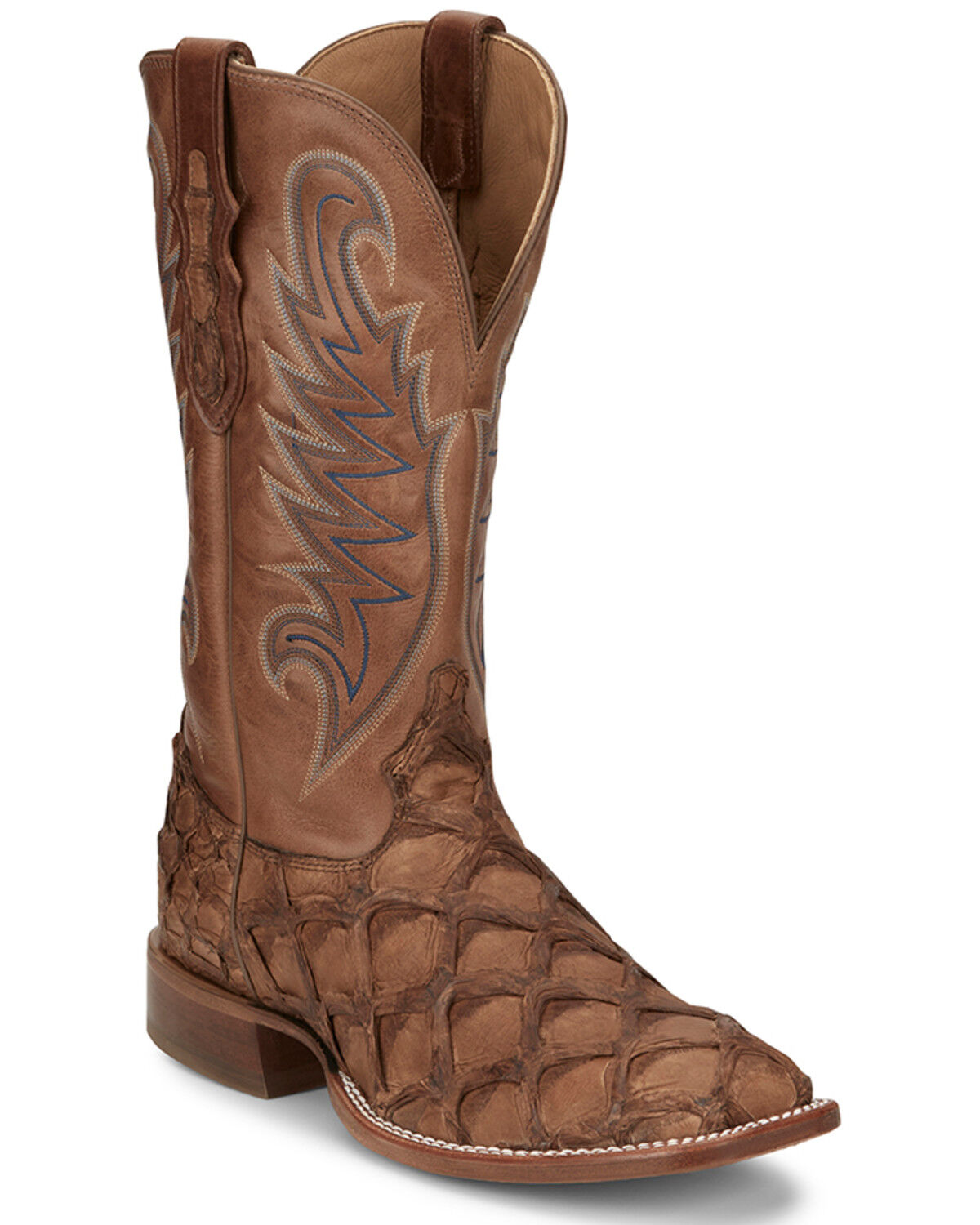 Image #1 - Tony Lama Men's Everett Exotic Pirarucu Western Boots - Broad Square Toe, , hi-res
