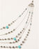 Shyanne Women's Shimmer Concho Multi Strand Waterfall Set, Silver, hi-res