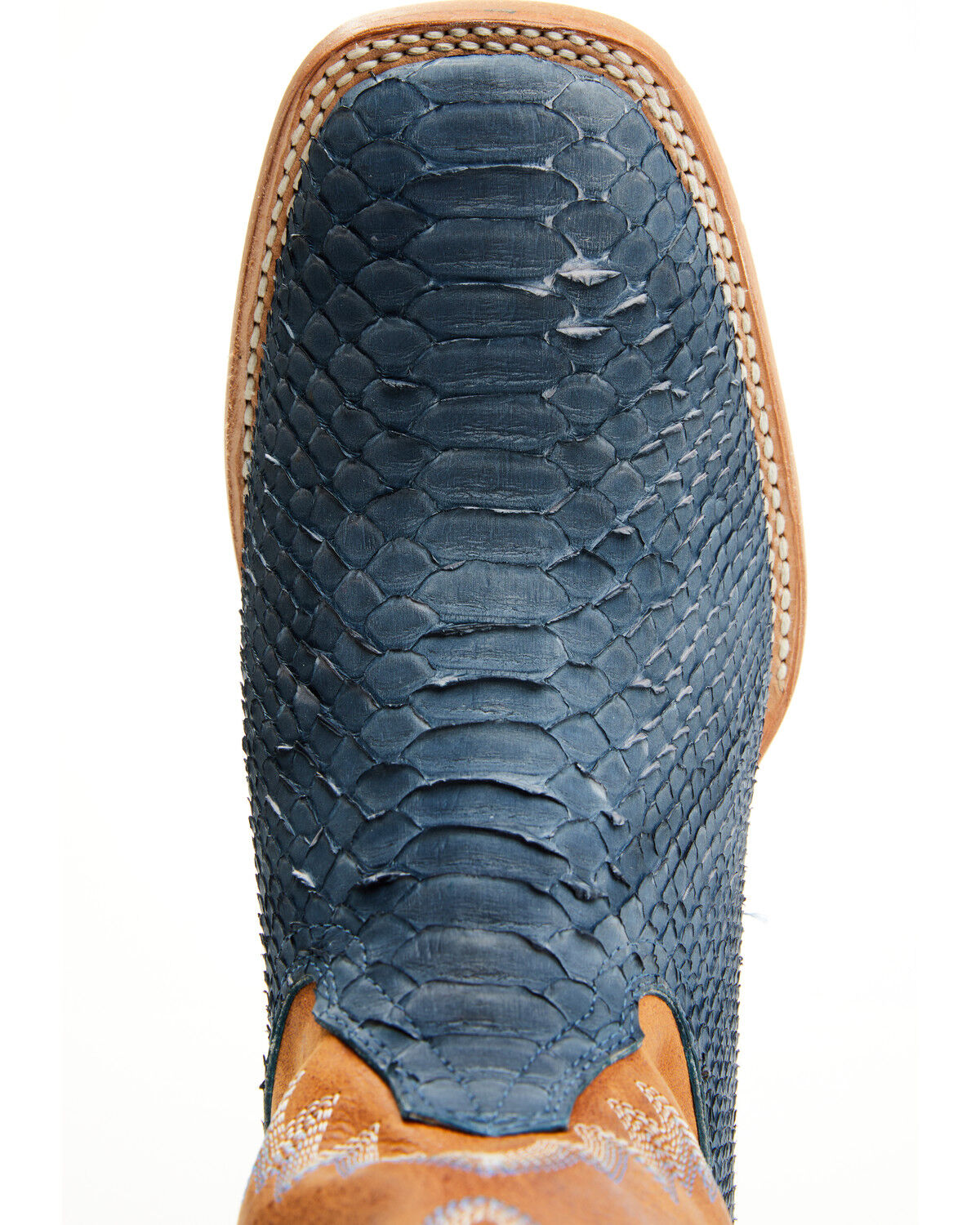 Image #6 - Cody James Men's Exotic Python Vulturno Western Boots - Broad Square Toe, Blue, hi-res