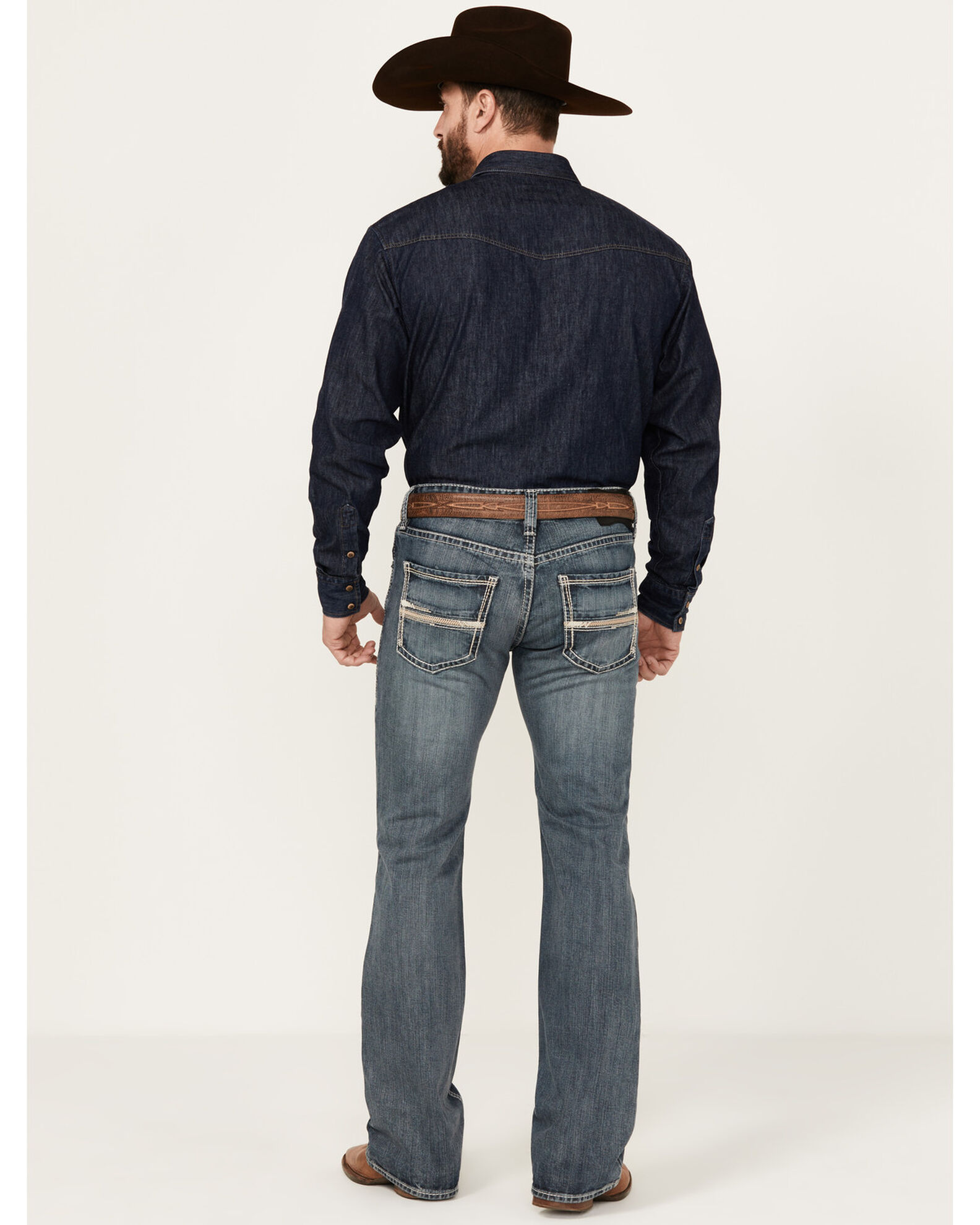 Rock & Roll Denim Men's Medium Wash Pistol Bootcut Stretch