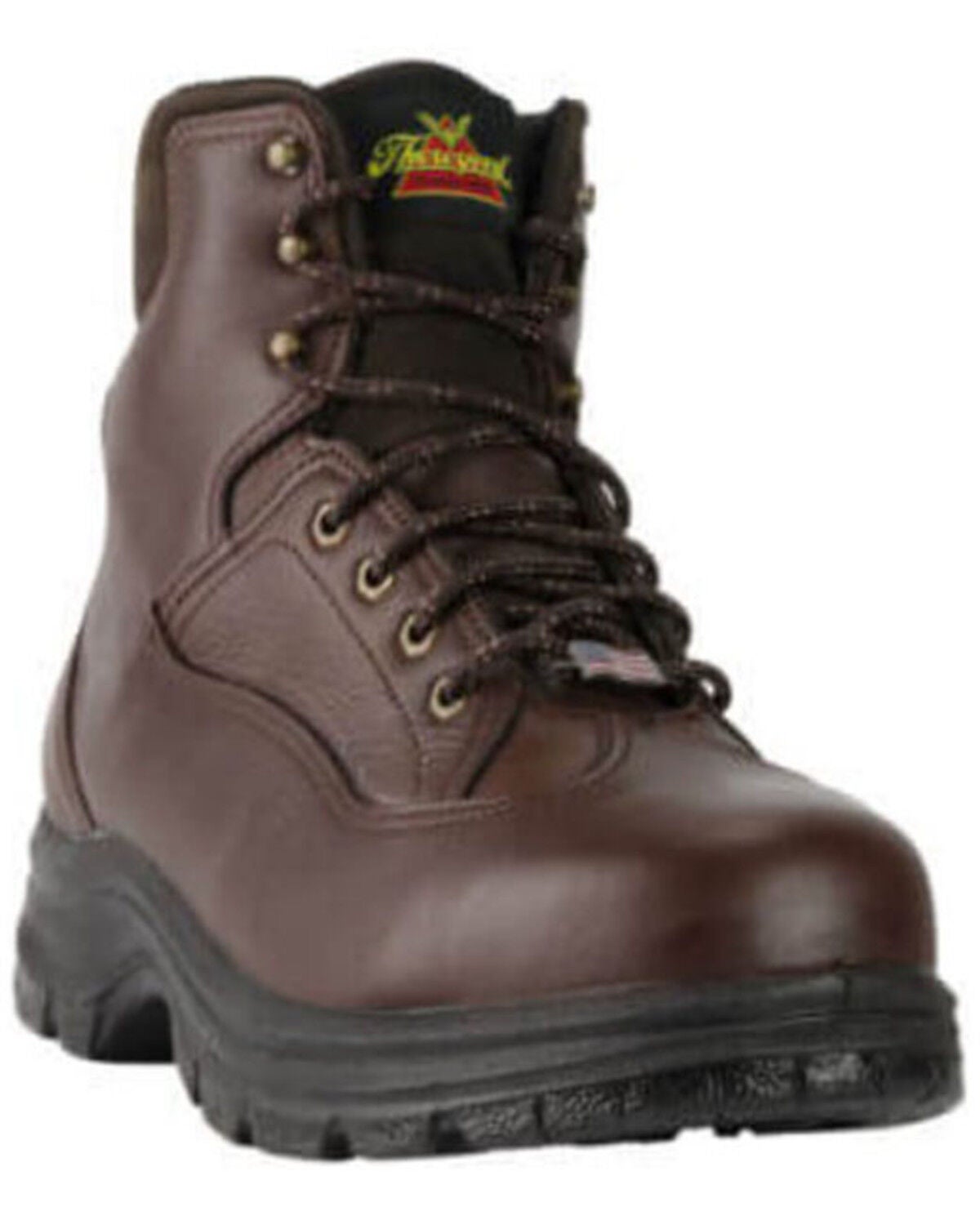 Image #1 - Thorogood Men's 6" USA Signature Series Work Boots - Steel Toe, Brown, hi-res