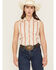 Image #1 - Ariat Women's Billie Jean Desert Stripe Sleeveless Shirt, Cream, hi-res