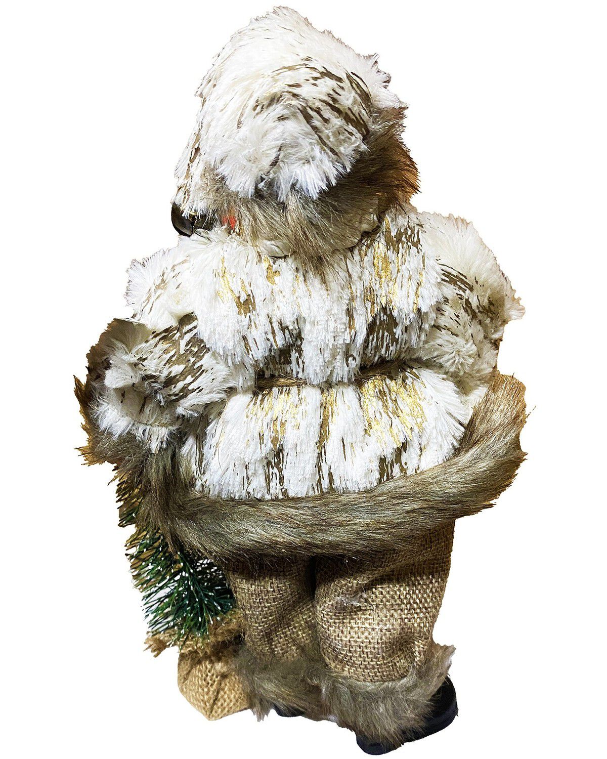 Image #4 - Santa's Workshop 10" Woodsman Santa Figurine, Brown, hi-res