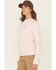 Image #2 - Carhartt Women's Force Sun Defender™ Relaxed Fit Lightweight Long Sleeve Hooded Graphic Work Shirt, Rose, hi-res
