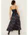 Image #4 - Angie Women's Floral Knot Front Maxi Dress, Navy, hi-res