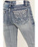 Image #2 - Grace in LA Women's Light Wash Mid Rise Geo Embroidered Pocket Bootcut Jeans, , hi-res