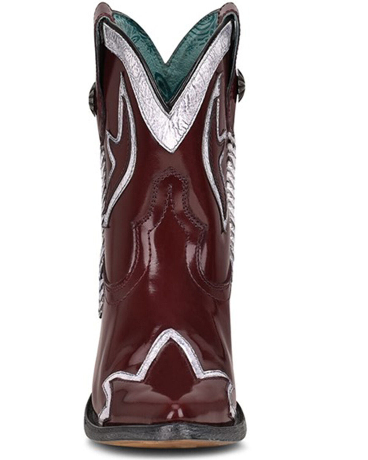Image #3 - Corral Women's Burgundy Embroidery Western Booties - Snip Toe, Burgundy, hi-res