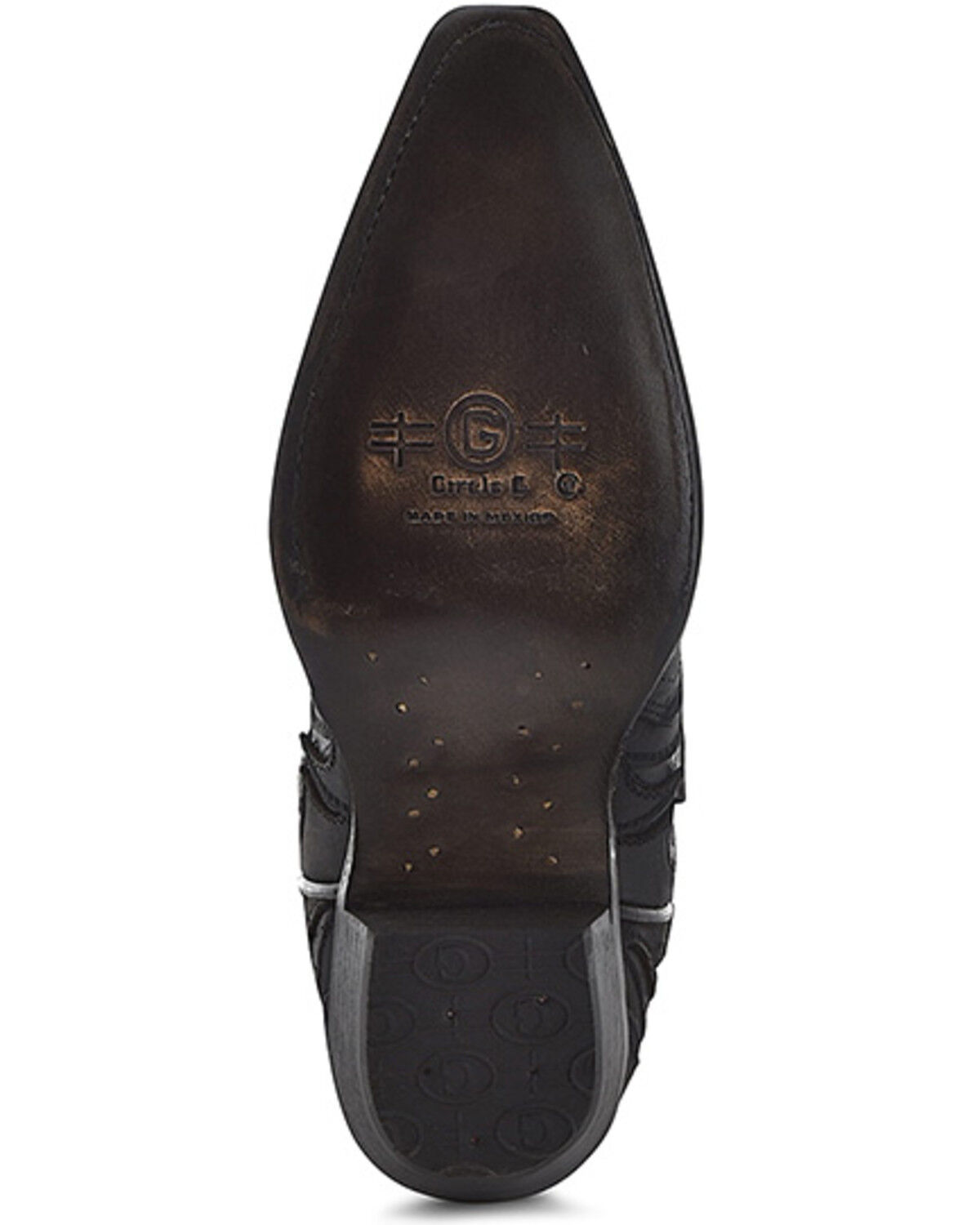 Image #5 - Circle G Women's Inlay Western Booties - Snip Toe, Black, hi-res
