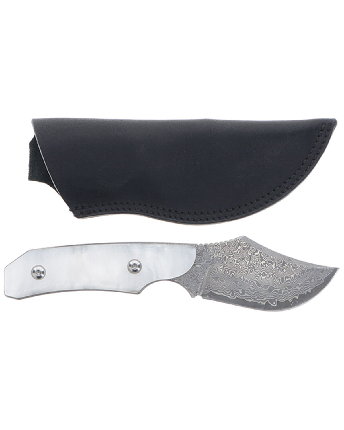 Image #2 - Hooey Domino Pearl Fixed Blade Skinner Knife, White, hi-res