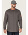 Image #1 - Hawx Men's FR Logo Long Sleeve Work T-Shirt, Charcoal, hi-res