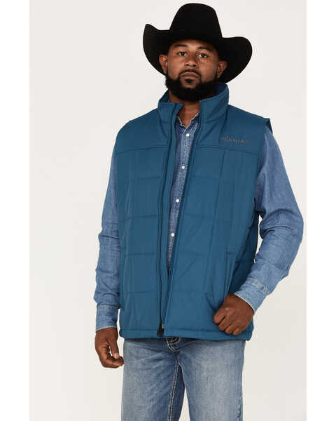 Image #1 - Ariat Men's Crius Concealed Carry Insulated Vest - Tall , Blue, hi-res
