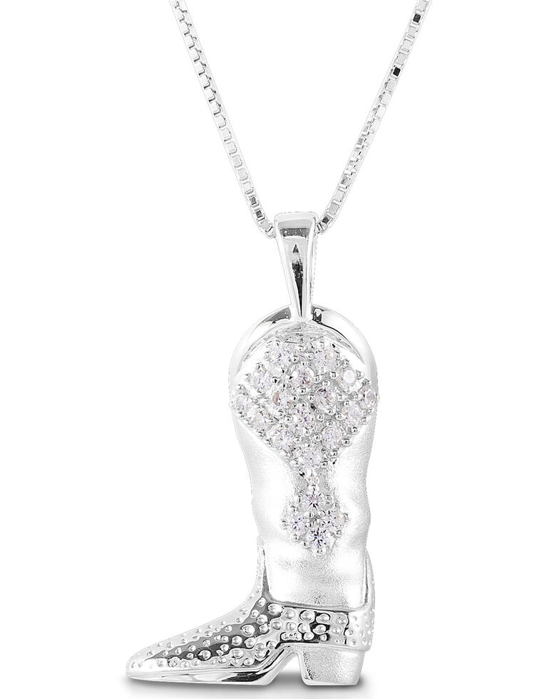  Kelly Herd Women's Western Boot Necklace , Silver, hi-res