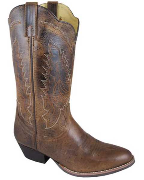 Image #2 - Smoky Mountain Women's Amelia Western Boots - Round Toe, Brown, hi-res