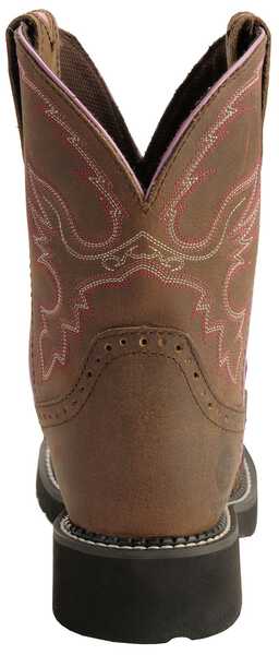 Image #7 - Justin Gypsy Women's Wanette 8" EH Work Boots - Steel Toe, Aged Bark, hi-res