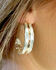 Montana Silversmiths Women's Silver Feather Vein Hoop Earrings , Silver, hi-res