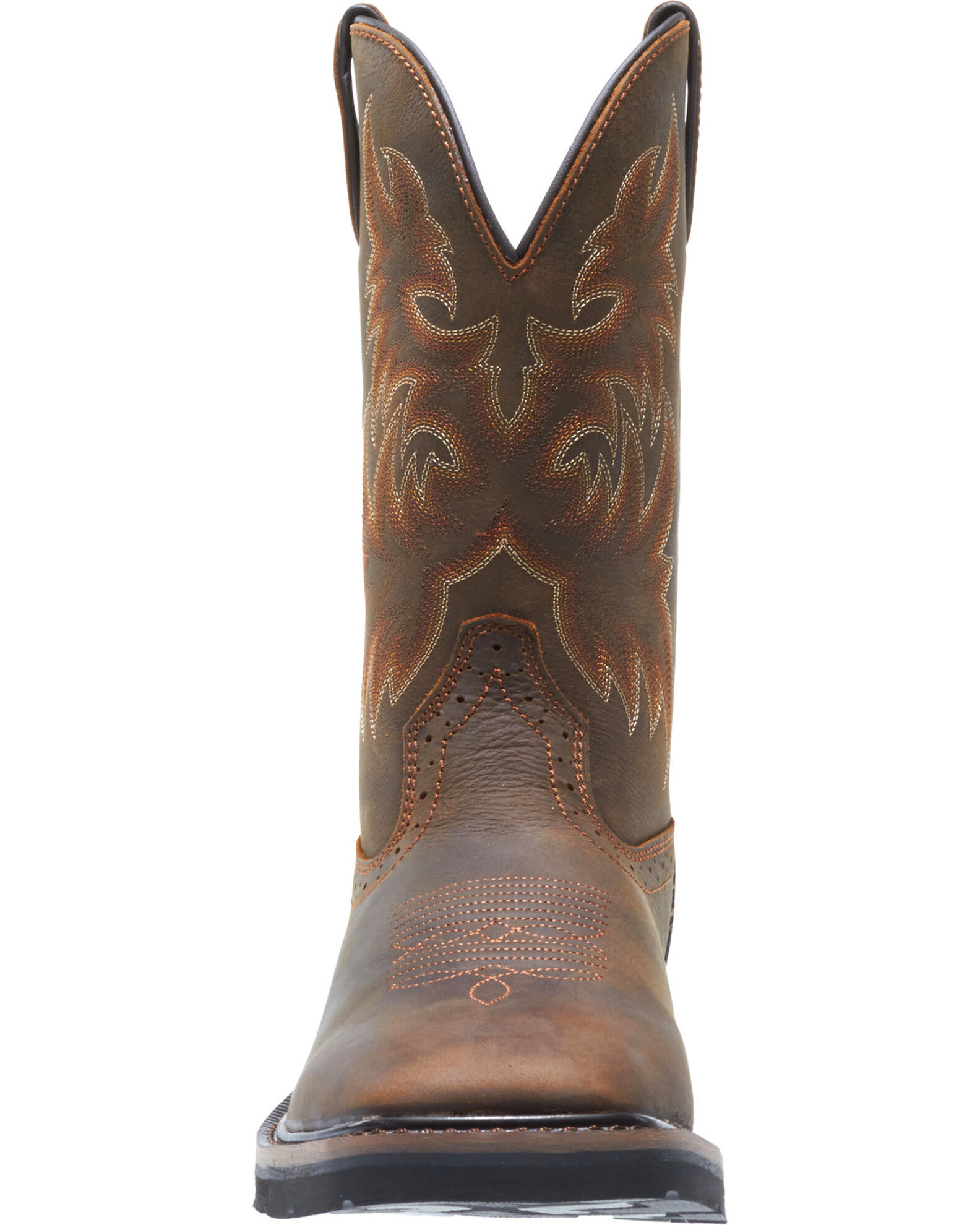 Wolverine Men s Rancher Square Steel Toe 10 Wellington Boot Brown