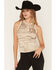 Image #1 - Shyanne Women's Newspaper Rib Knit Graphic Tank Top, Natural, hi-res