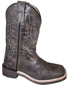 Smoky Mountain Youth Boys' Bowie Western Boots - Square Toe, Dark Brown, hi-res