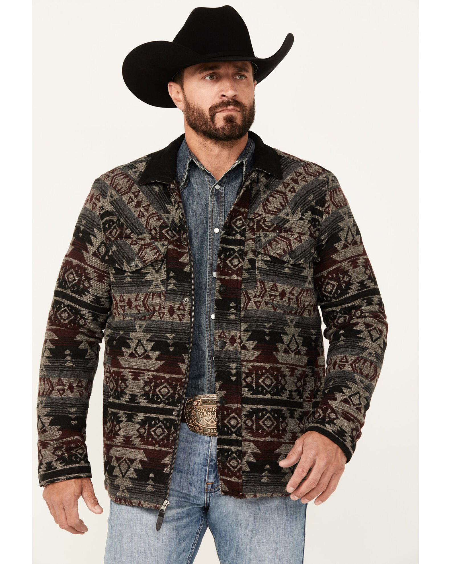 Moonshine Spirit Men s Southwestern Print Snap Jacket Country