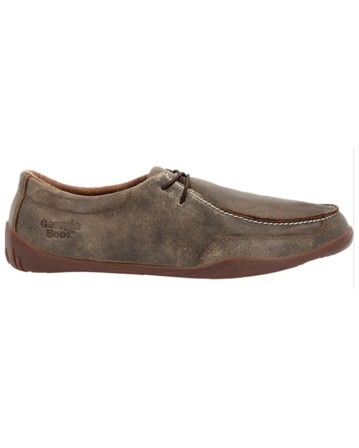 Image #2 - Georgia Boot Men's Cedar Falls Wallabe Lace-Up Shoe - Moc Toe, Brown, hi-res
