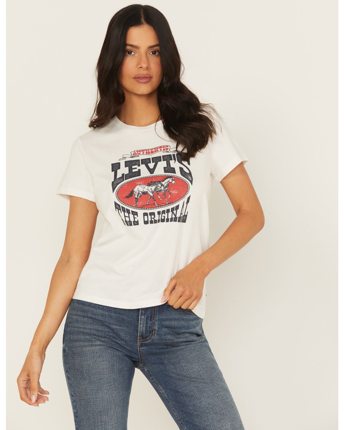 Levi's Women's Horse Short Sleeve Graphic Tee, White, hi-res