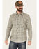Image #1 - Brothers and Sons Men's Briscoe Everyday Plaid Print Long Sleeve Button Down Flannel Shirt, Steel, hi-res