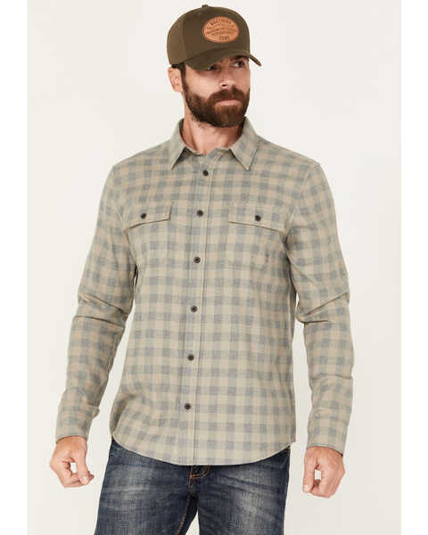 Brothers & Sons Men's Briscoe Everyday Plaid Print Long Sleeve Button-Down Flannel Shirt , Steel, hi-res