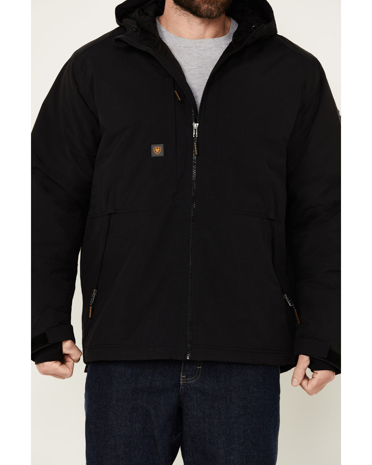 Image #3 - Ariat Men's Rebar Cordura Ripstop Insulated Jacket, Black, hi-res