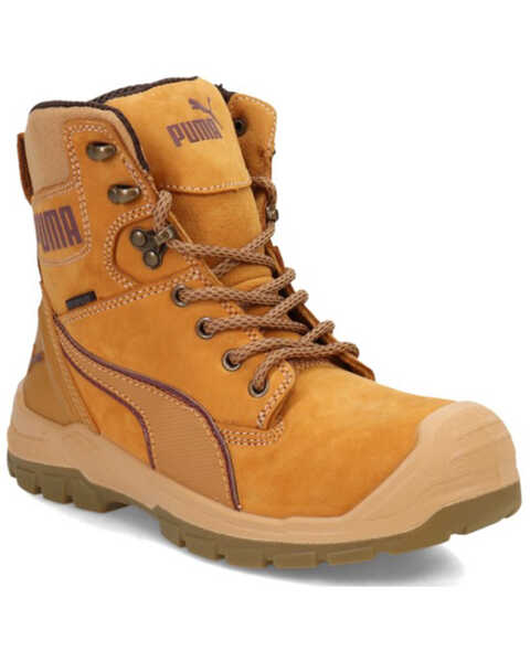 Puma Safety Women's Conquest 7" Waterproof Work Boots - Composite Toe, Wheat, hi-res