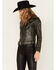 Image #2 - Mauritius Leather Women's Croc Collar Sydney Moto Jacket, , hi-res