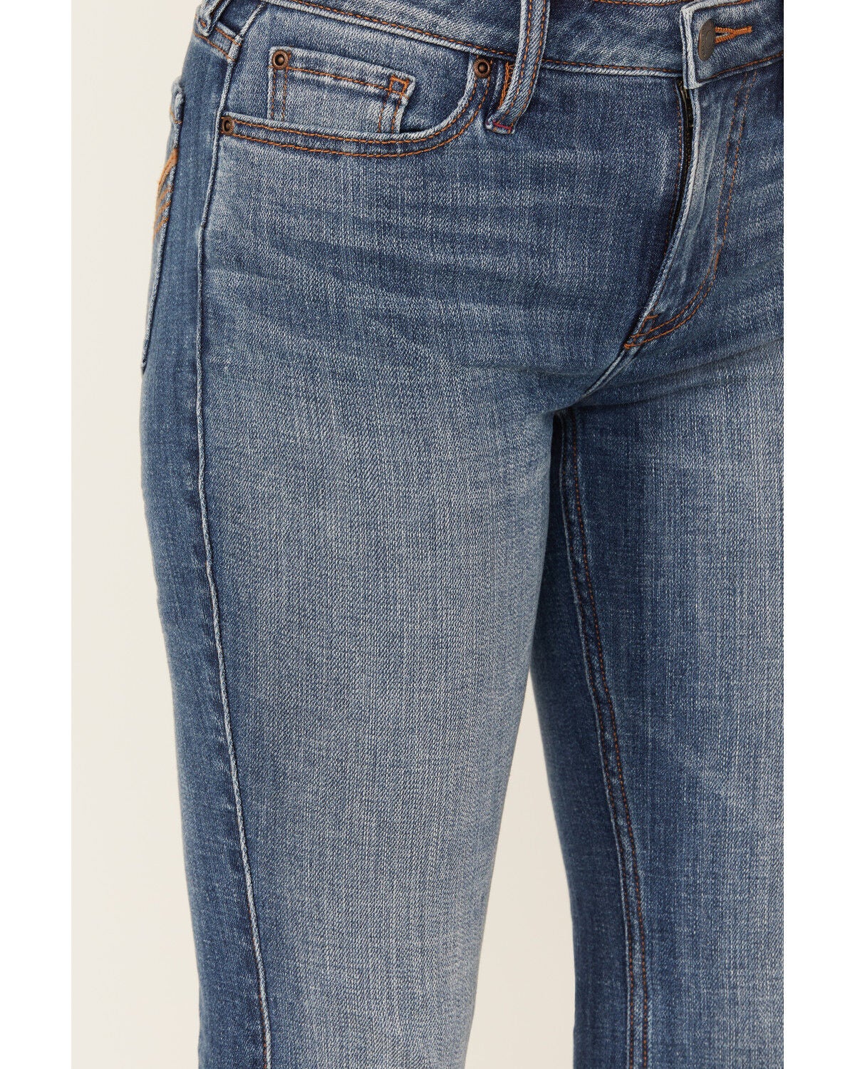 Image #2 - Idyllwind Women's Bayside Rebel Mid Rise Bootcut Super Stretch Denim Jeans, Medium Wash, hi-res