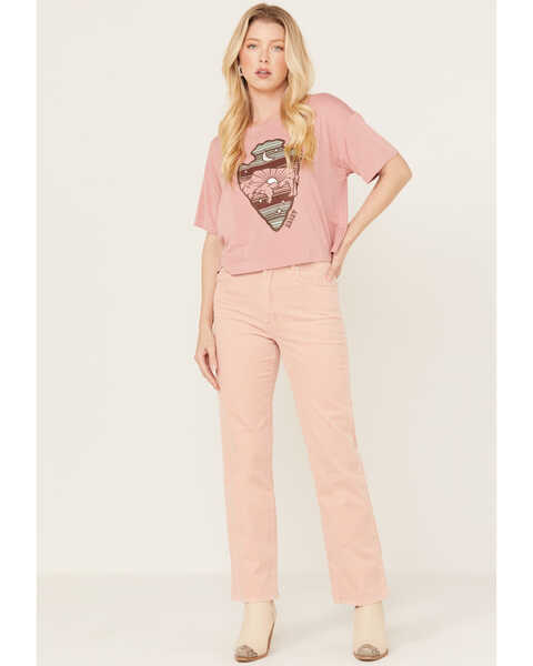 Image #1 - Ariat Women's Buffalo Rising Short Sleeve Graphic Tee, Pink, hi-res
