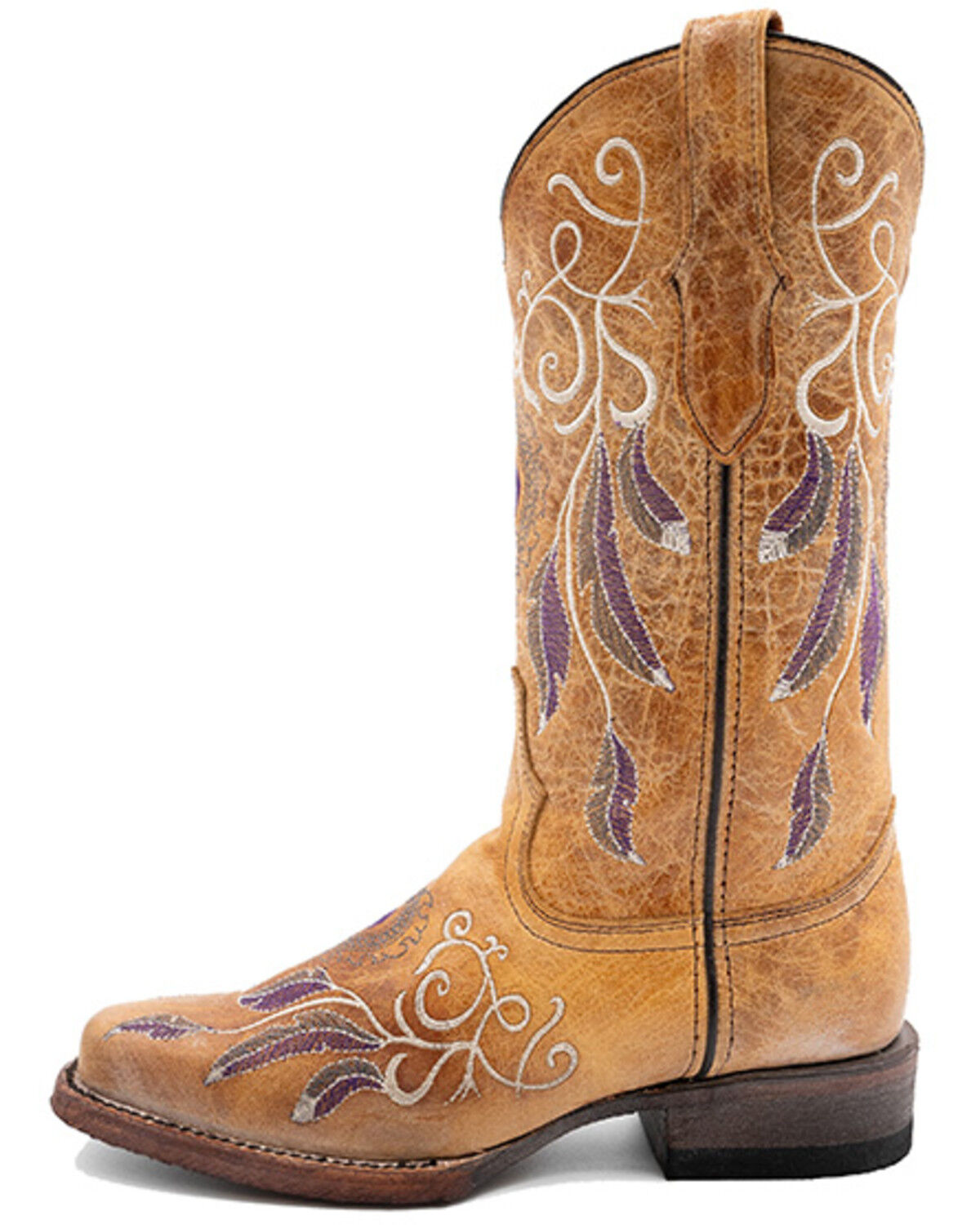 Image #3 - Ferrini Women's Dreamer Western Boots - Square Toe, Tan, hi-res