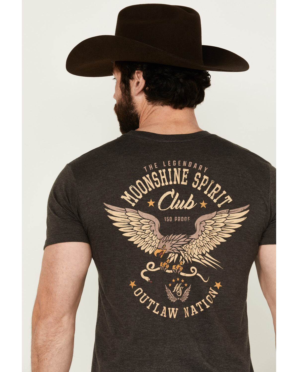 Image #4 - Moonshine Spirit Men's Moonshine Club Short Sleeve Graphic T-Shirt, Charcoal, hi-res