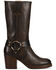 Image #2 - Frye Women's Jean Harness Fashion Boots - Round Toe, Chocolate, hi-res