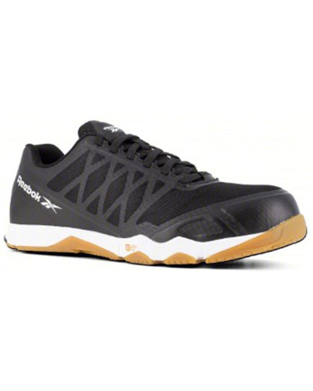 Image #1 - Reebok Women's Comp Toe Metal Free Lace-Up Work Sneakers - Composite Toe, Black, hi-res